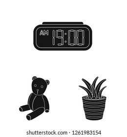 Isolated object of dreams and night sign. Set of dreams and bedroom stock vector illustration.