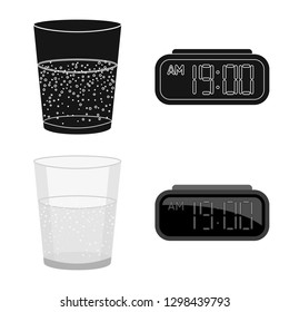 Isolated object of dreams and night sign. Collection of dreams and bedroom stock vector illustration.