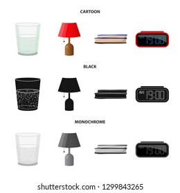 Isolated object of dreams and night sign. Set of dreams and bedroom vector icon for stock.