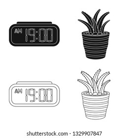 Isolated object of dreams and night sign. Collection of dreams and bedroom stock symbol for web.