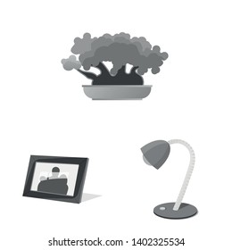Isolated object of dreams and night sign. Collection of dreams and bedroom stock vector illustration.