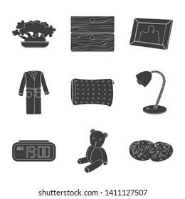 Isolated object of dreams and night sign. Set of dreams and bedroom vector icon for stock.
