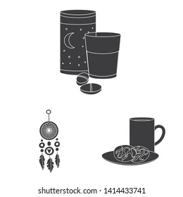 Isolated object of dreams and night sign. Set of dreams and bedroom vector icon for stock.