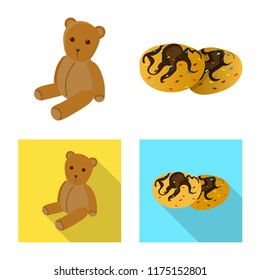 Isolated object of dreams and night symbol. Set of dreams and bedroom vector icon for stock.
