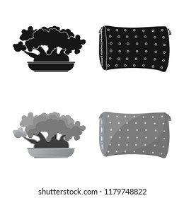Isolated object of dreams and night symbol. Set of dreams and bedroom vector icon for stock.