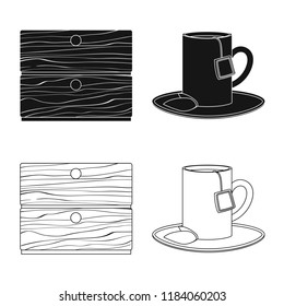 Isolated object of dreams and night symbol. Collection of dreams and bedroom stock vector illustration.