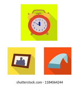 Isolated object of dreams and night symbol. Collection of dreams and bedroom stock vector illustration.