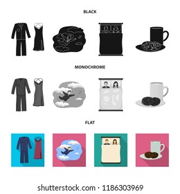 Isolated object of dreams and night symbol. Set of dreams and bedroom vector icon for stock.