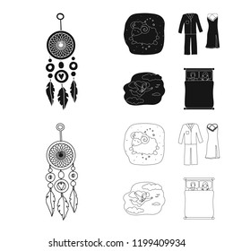 Isolated object of dreams and night symbol. Collection of dreams and bedroom stock symbol for web.