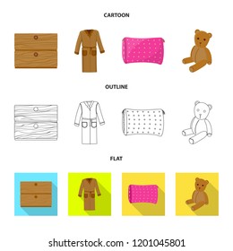 Isolated object of dreams and night symbol. Collection of dreams and bedroom vector icon for stock.