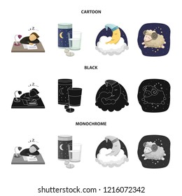 Isolated object of dreams and night symbol. Collection of dreams and bedroom vector icon for stock.