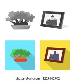 Isolated object of dreams and night symbol. Collection of dreams and bedroom stock symbol for web.