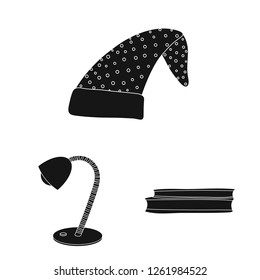 Isolated object of dreams and night symbol. Collection of dreams and bedroom stock symbol for web.