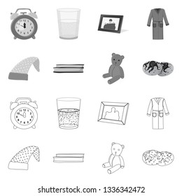 Isolated object of dreams and night symbol. Collection of dreams and bedroom stock symbol for web.