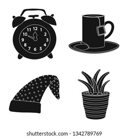 Isolated object of dreams and night symbol. Collection of dreams and bedroom stock symbol for web.