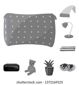 Isolated object of dreams and night symbol. Collection of dreams and bedroom stock symbol for web.
