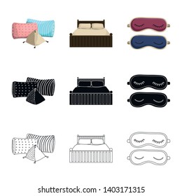 Isolated object of dreams and night symbol. Set of dreams and bedroom vector icon for stock.