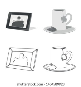 Isolated object of dreams and night symbol. Set of dreams and bedroom vector icon for stock.