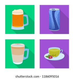 Isolated object of drink and bar icon. Set of drink and party stock symbol for web.