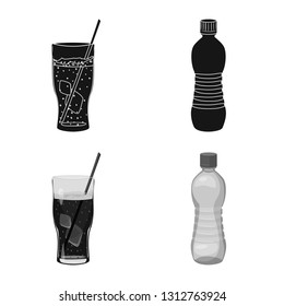 Isolated object of drink and bar icon. Collection of drink and party stock symbol for web.