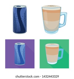 Isolated object of drink and bar icon. Collection of drink and party vector icon for stock.