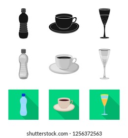 Isolated object of drink and bar sign. Collection of drink and party vector icon for stock.