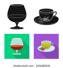 Isolated object of drink and bar sign. Collection of drink and party stock symbol for web.