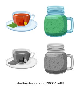 Isolated object of drink and bar sign. Collection of drink and party vector icon for stock.