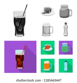 Isolated object of drink and bar symbol. Collection of drink and party vector icon for stock.