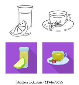 Isolated object of drink and bar symbol. Collection of drink and party vector icon for stock.