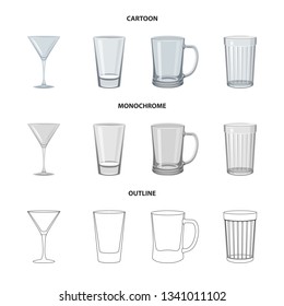 Isolated object of drink glasses