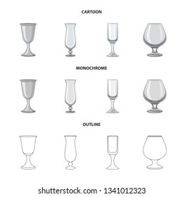 Isolated object of drink glasses