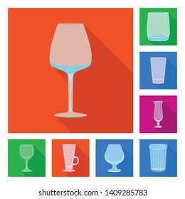 Isolated object of drinks and restaurant symbol. Set of drinks and celebration stock vector illustration.