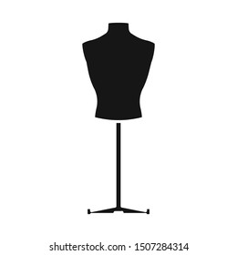 Isolated object of dummy and bust sign. Web element of dummy and female stock symbol for web.