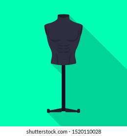 Isolated object of dummy and bust symbol. Web element of dummy and female stock symbol for web.