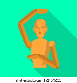 Isolated object of dummy and man logo. Web element of dummy and clothes vector icon for stock.