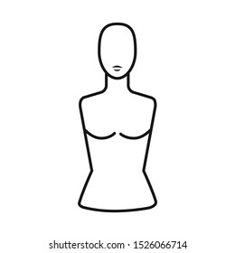 Isolated Object Of Dummy And Torso Icon. Graphic Of Dummy And Female Stock Symbol For Web.