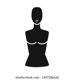 Isolated object of dummy and torso symbol. Web element of dummy and female stock vector illustration.