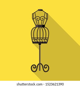 Isolated object of dummy and vintage sign. Web element of dummy and body stock vector illustration.