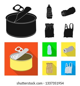 Isolated object of dump  and sort icon. Collection of dump  and junk stock symbol for web.