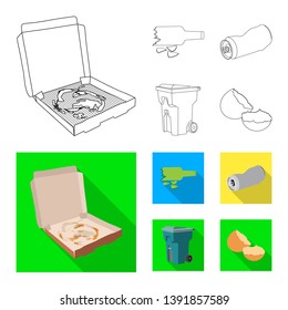 Isolated object of dump  and sort icon. Collection of dump  and junk vector icon for stock.