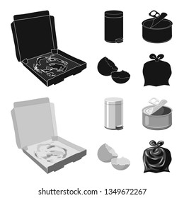 Isolated object of dump  and sort logo. Collection of dump  and junk stock vector illustration.