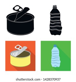Isolated object of dump and sort logo. Collection of dump and junk vector icon for stock.