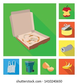 Isolated object of dump  and sort sign. Set of dump  and junk vector icon for stock.