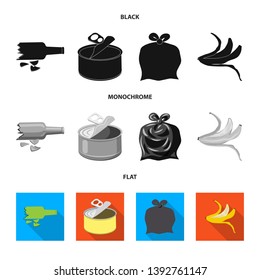 Isolated object of dump  and sort symbol. Set of dump  and junk stock symbol for web.