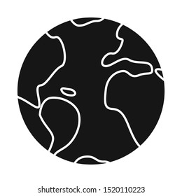 Isolated object of earth and globe sign. Web element of earth and sphere stock vector illustration.