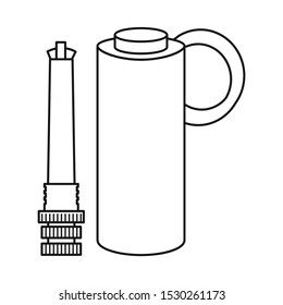 Isolated object of e-cig and device symbol. Graphic of e-cig and smoking vector icon for stock.