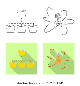 Isolated object of education and learning icon. Set of education and school stock symbol for web.