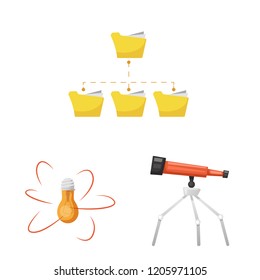 Isolated object of education and learning icon. Set of education and school stock symbol for web.