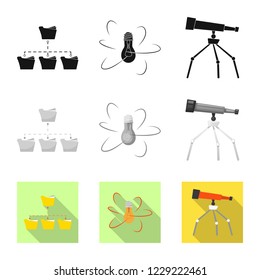 Isolated object of education and learning icon. Set of education and school vector icon for stock.